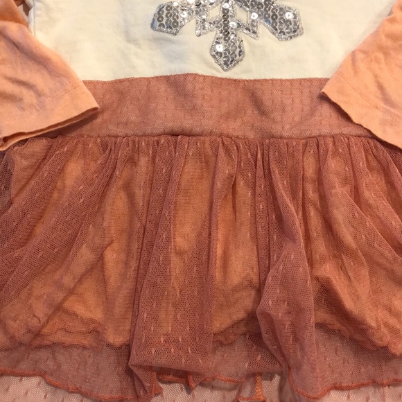 PEACHES & CREAM silver sequins snowflake tunic - Picture 3 of 4